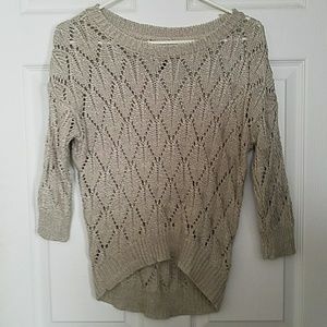 Willi Smith (TJ Maxx) 3/4 Sleeve Open Knit Sweater